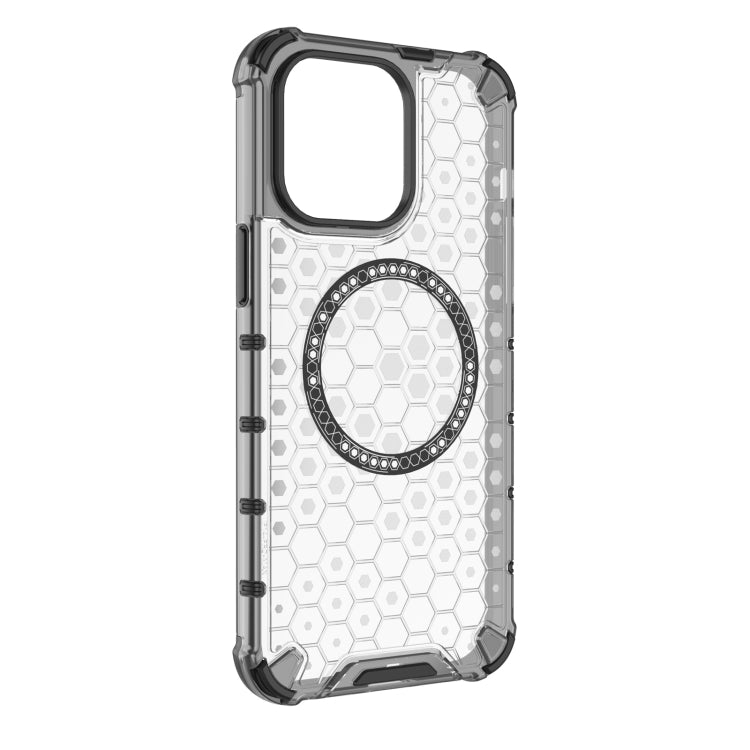 For iPhone 14 Pro Honeycomb Magnetic Ring Shockproof Phone Case