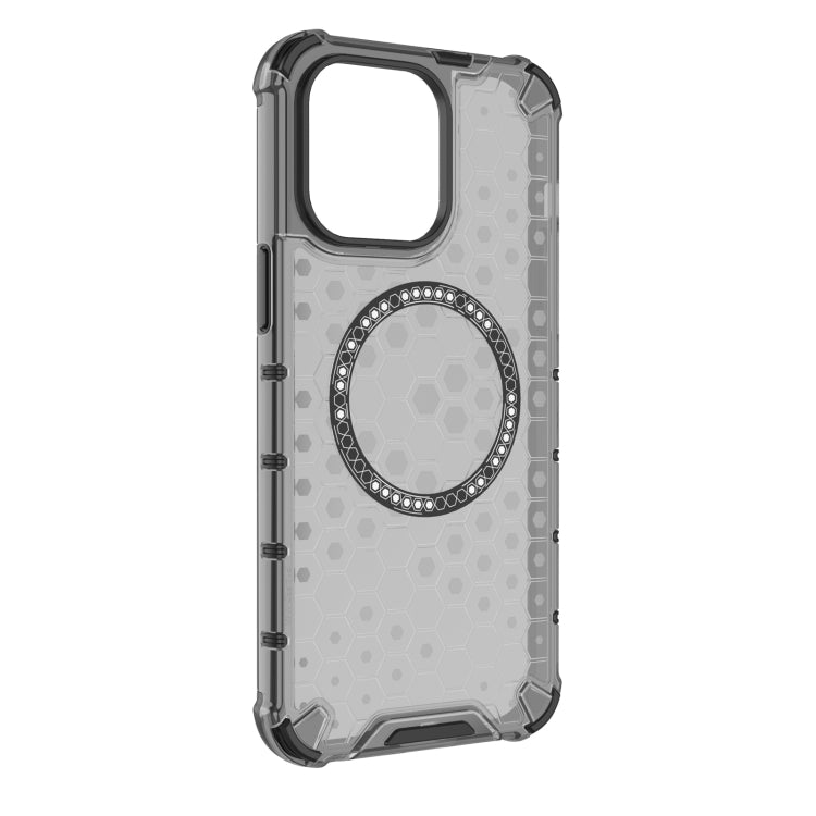 For iPhone 14 Pro Max Honeycomb Magnetic Ring Shockproof Phone Case