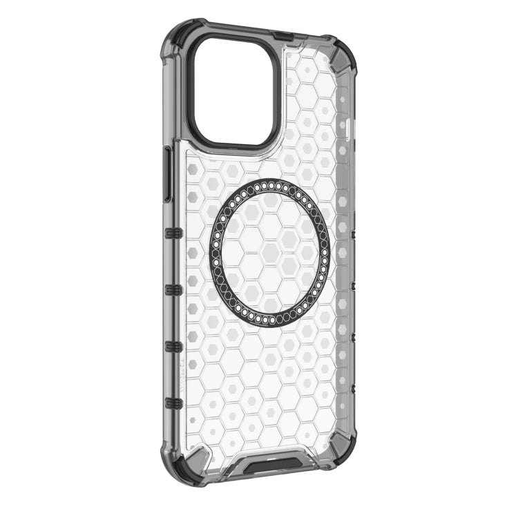 For iPhone 13 Pro Max Honeycomb Magnetic Ring Shockproof Phone Case