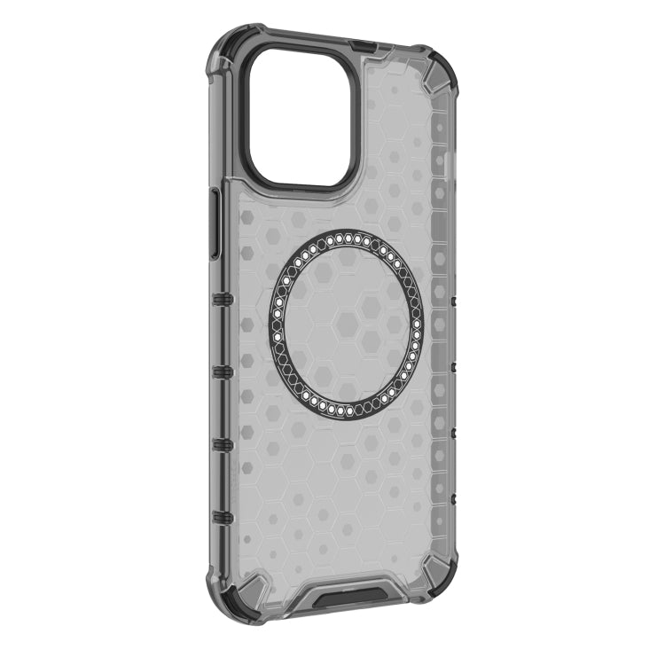 For iPhone 13 Pro Max Honeycomb Magnetic Ring Shockproof Phone Case