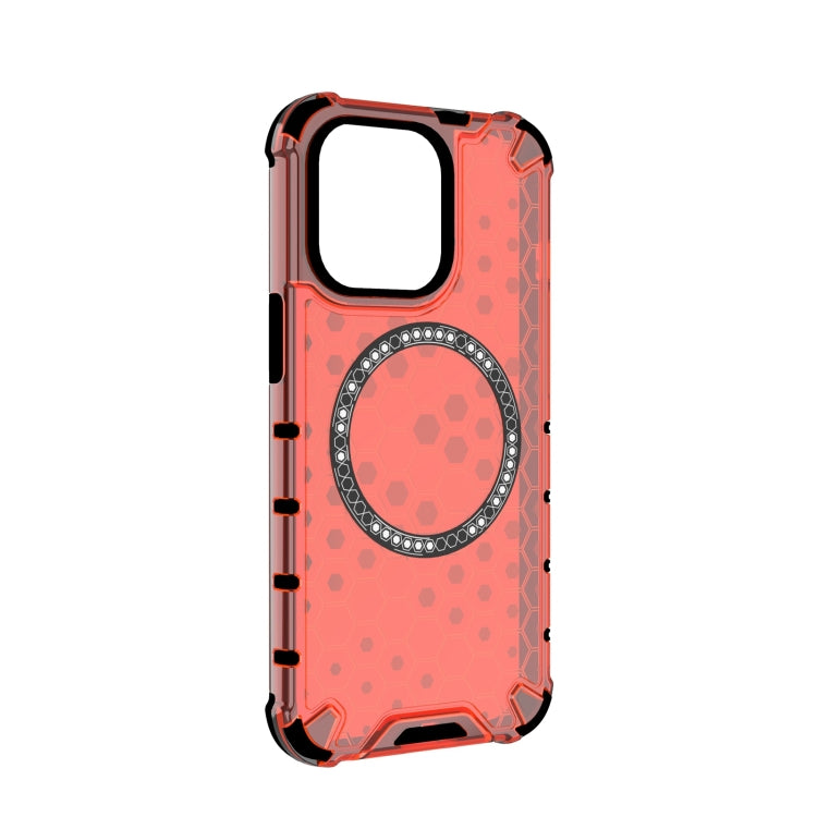 For iPhone 13 Pro Honeycomb Magnetic Ring Shockproof Phone Case