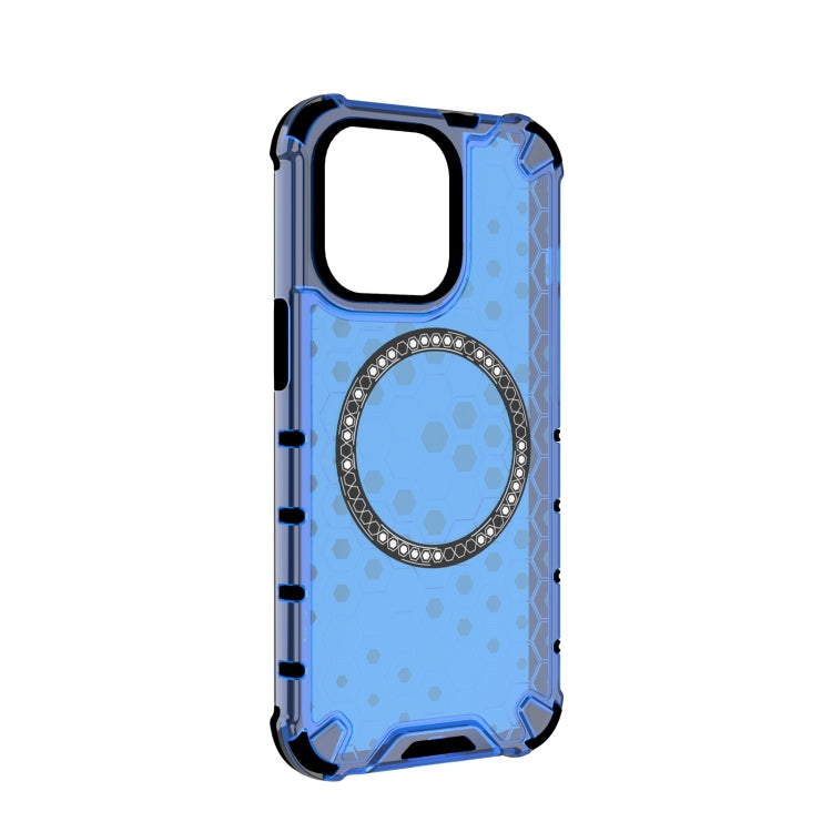 For iPhone 13 Pro Honeycomb Magnetic Ring Shockproof Phone Case