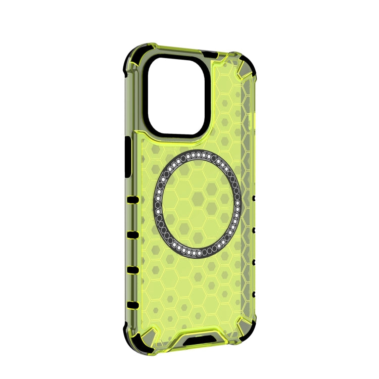 For iPhone 13 Pro Honeycomb Magnetic Ring Shockproof Phone Case