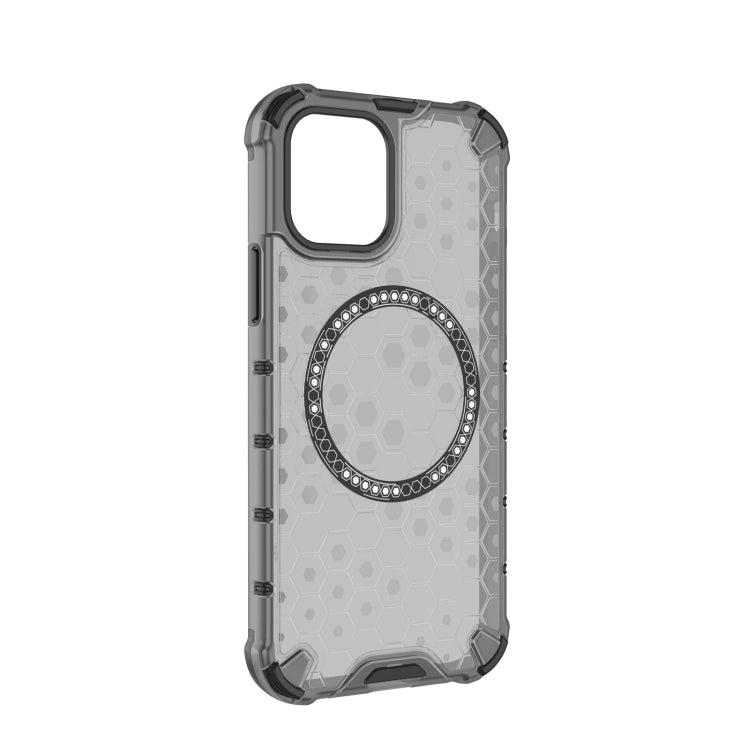 For iPhone 12 Pro Max Honeycomb Magnetic Ring Shockproof Phone Case