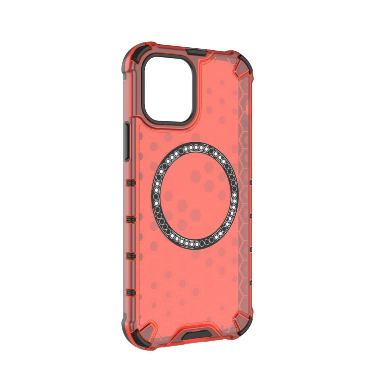 For iPhone 12 Pro Max Honeycomb Magnetic Ring Shockproof Phone Case