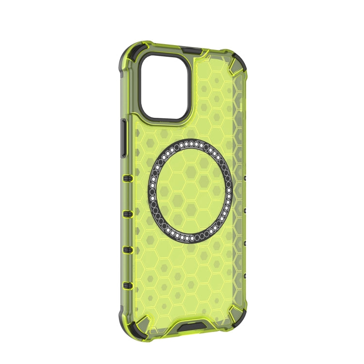 For iPhone 12 Pro Max Honeycomb Magnetic Ring Shockproof Phone Case