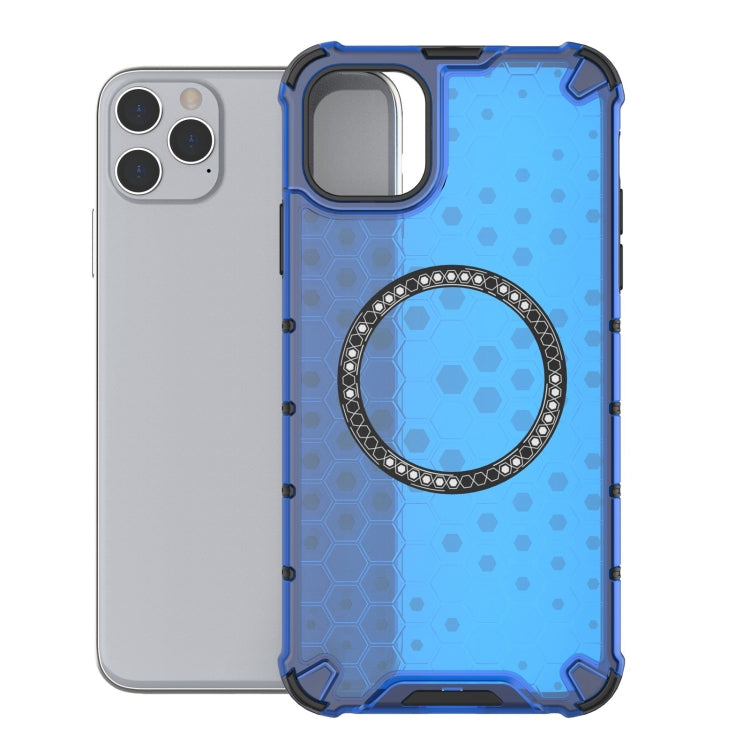For iPhone 11 Pro Max Honeycomb Magnetic Ring Shockproof Phone Case