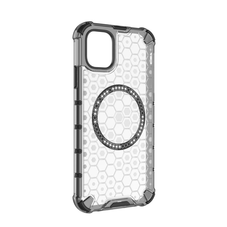 For iPhone 11 Honeycomb Magnetic Ring Shockproof Phone Case