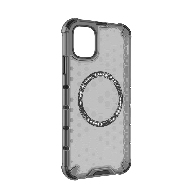 For iPhone 11 Honeycomb Magnetic Ring Shockproof Phone Case