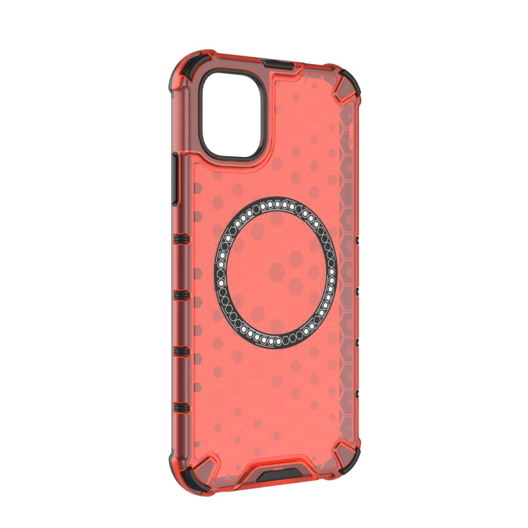 For iPhone 11 Honeycomb Magnetic Ring Shockproof Phone Case