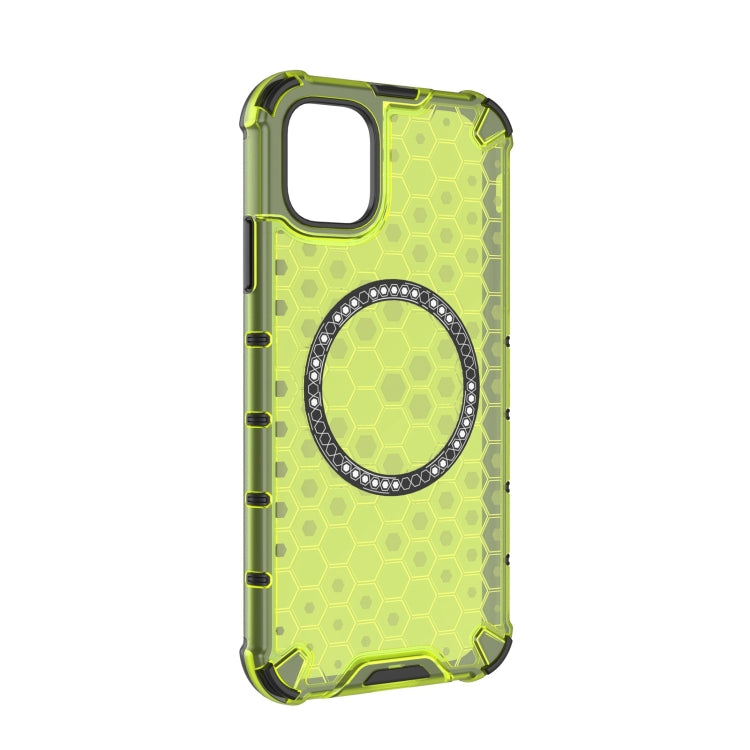 For iPhone 11 Honeycomb Magnetic Ring Shockproof Phone Case