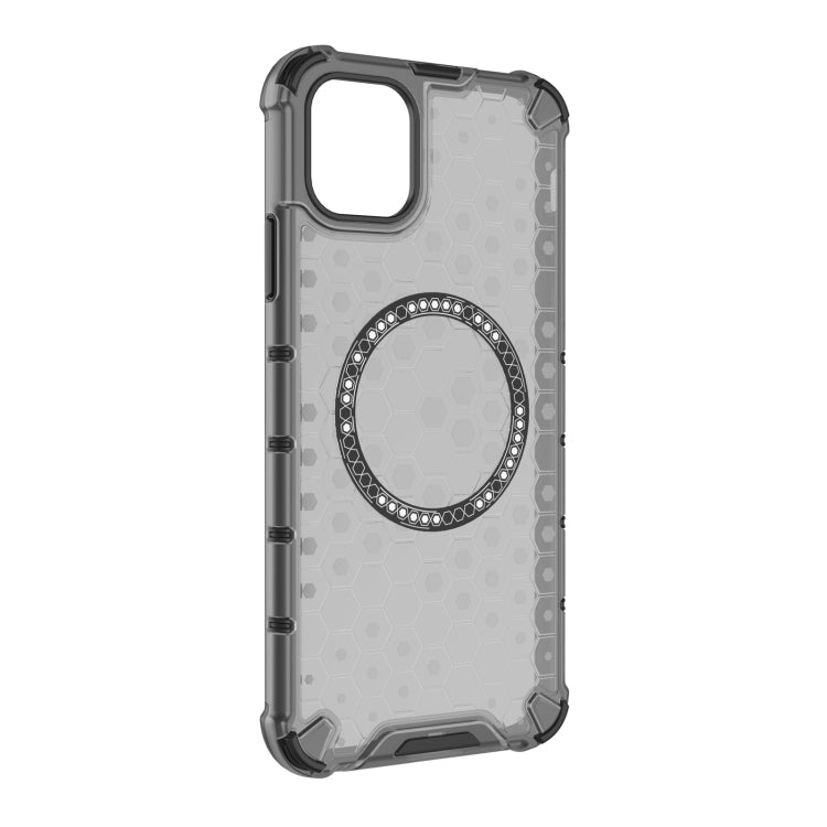 For iPhone 11 Pro Honeycomb Magnetic Ring Shockproof Phone Case