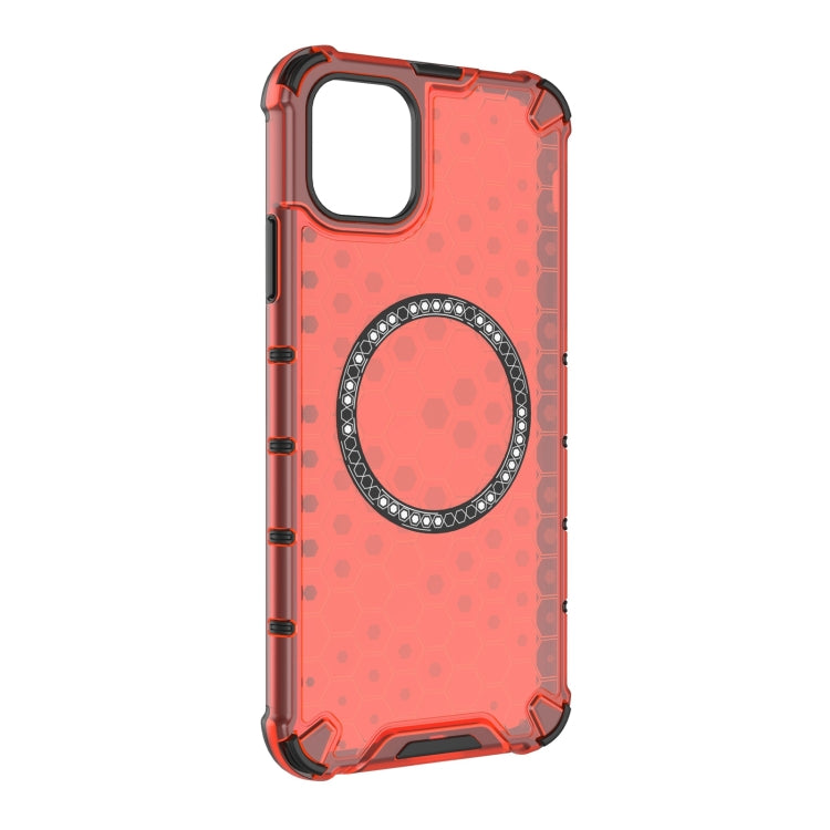 For iPhone 11 Pro Honeycomb Magnetic Ring Shockproof Phone Case