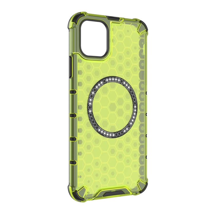 For iPhone 11 Pro Honeycomb Magnetic Ring Shockproof Phone Case