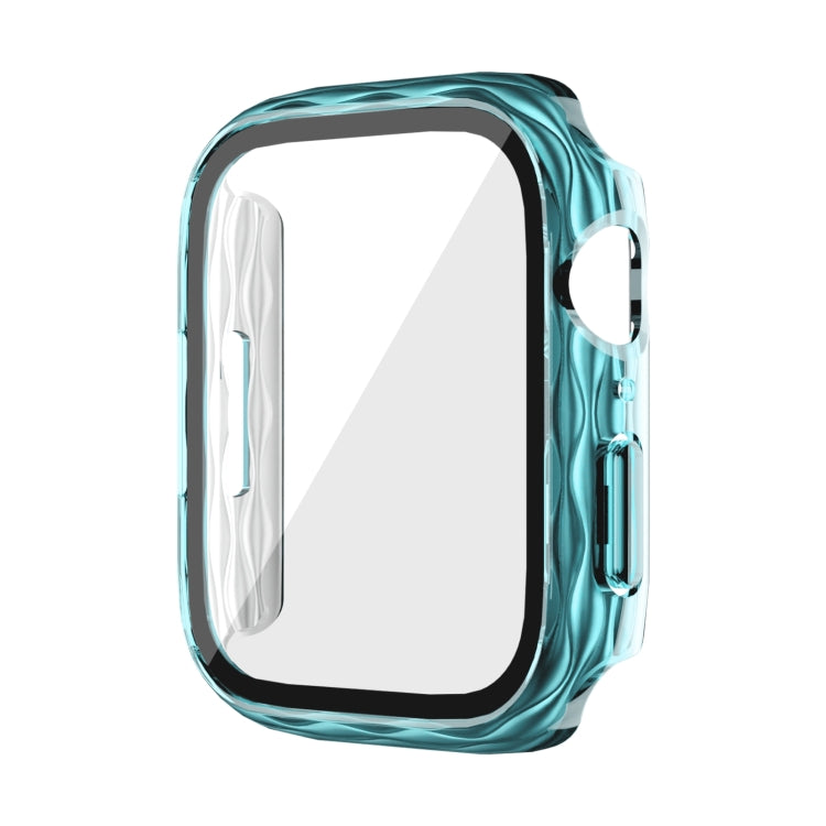 For Apple Watch Series 9 / 8 / 7 41mm 2 in 1 PC Hybrid Tempered Glass Protector Case