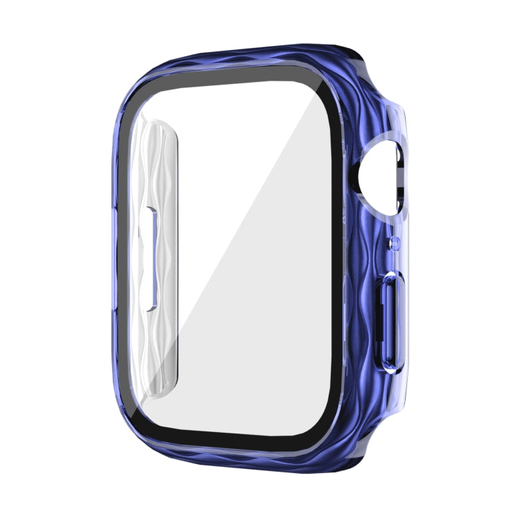 For Apple Watch Series 9 / 8 / 7 41mm 2 in 1 PC Hybrid Tempered Glass Protector Case