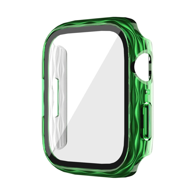 For Apple Watch Series 9 / 8 / 7 41mm 2 in 1 PC Hybrid Tempered Glass Protector Case