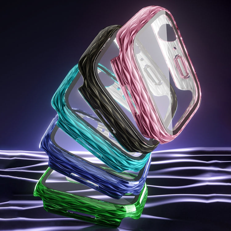 For Apple Watch Series 9 / 8 / 7 41mm 2 in 1 PC Hybrid Tempered Glass Protector Case