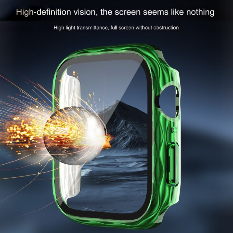 For Apple Watch Series 9 / 8 / 7 41mm 2 in 1 PC Hybrid Tempered Glass Protector Case