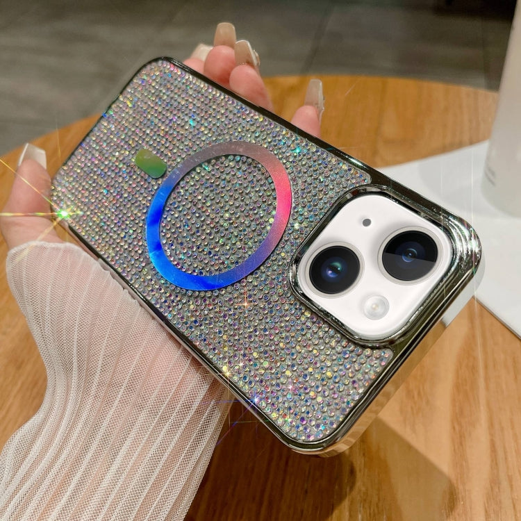 For iPhone 15 Plus Diamonds Plated Magsafe Phone Case