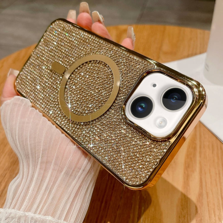 For iPhone 14 Plus Diamonds Plated Magsafe Phone Case