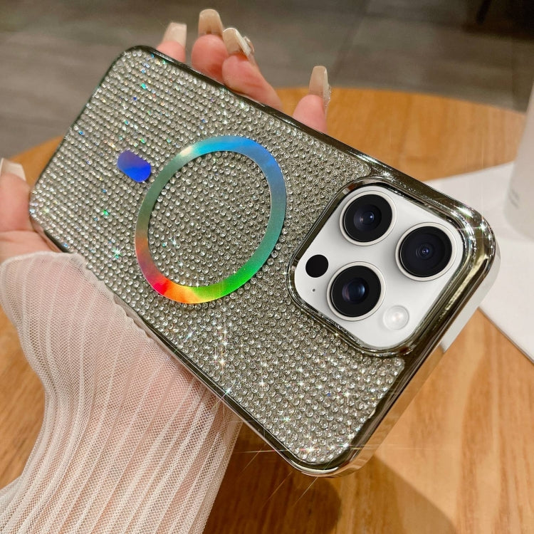 For iPhone 12 Pro Max Diamonds Plated Magsafe Phone Case