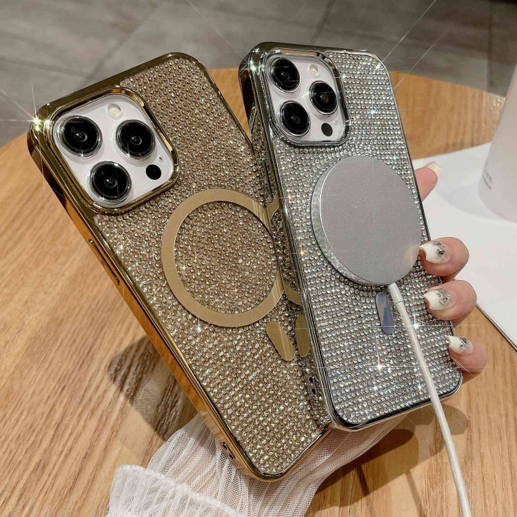 For iPhone 13 Pro Max Diamonds Plated Magsafe Phone Case