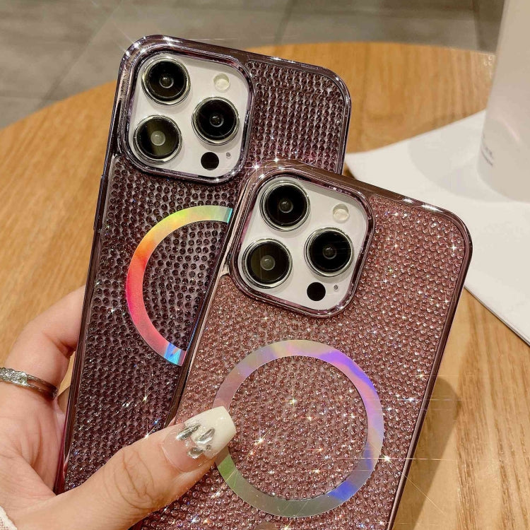 For iPhone 14 Plus Diamonds Plated Magsafe Phone Case