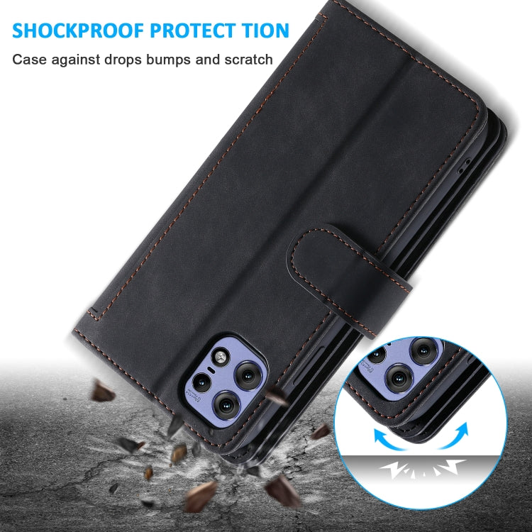 For Motorola Edge 50 Pro Nine Card Zipper Bag Leather Phone Case with Lanyard