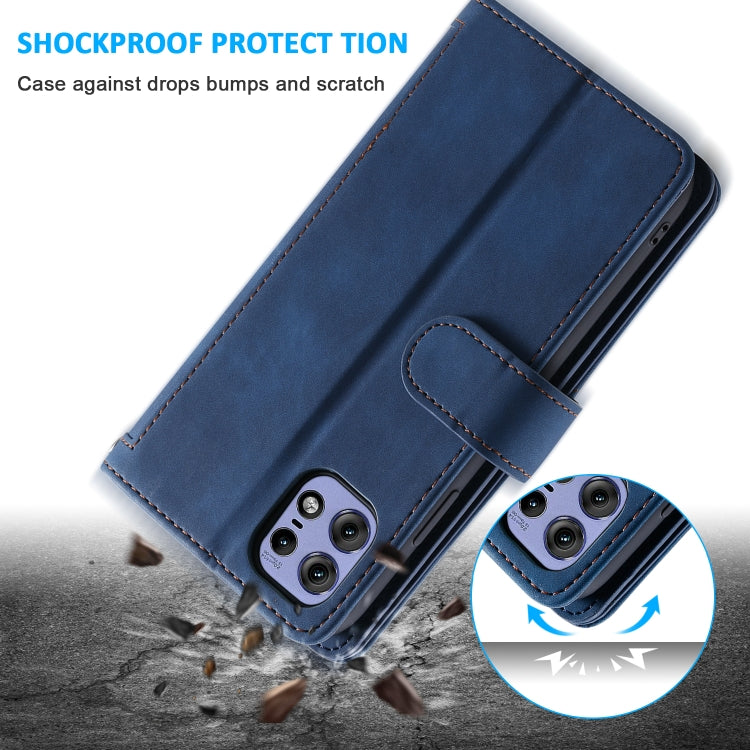 For Motorola Edge 50 Pro Nine Card Zipper Bag Leather Phone Case with Lanyard