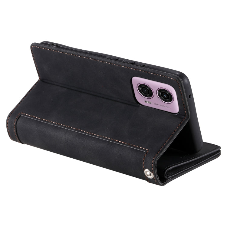 For Motorola Moto E14 Nine Card Zipper Bag Leather Phone Case with Lanyard