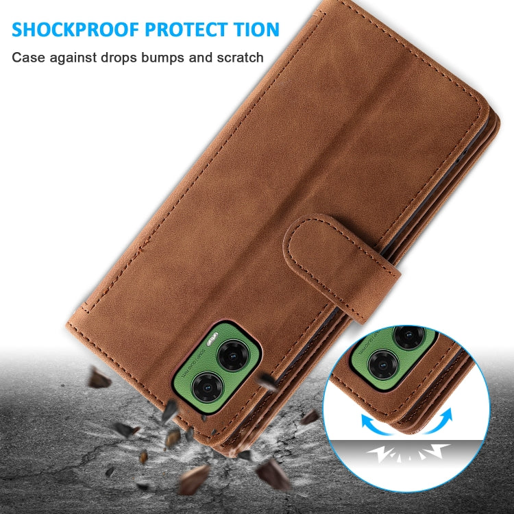 For Motorola Moto G35 Nine Card Zipper Bag Leather Phone Case with Lanyard