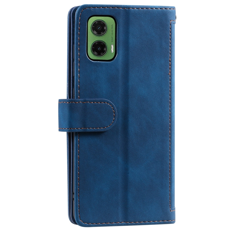 For Motorola Moto G35 Nine Card Zipper Bag Leather Phone Case with Lanyard