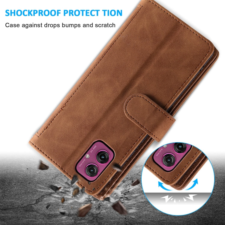 For Motorola Moto G55 Nine Card Zipper Bag Leather Phone Case with Lanyard