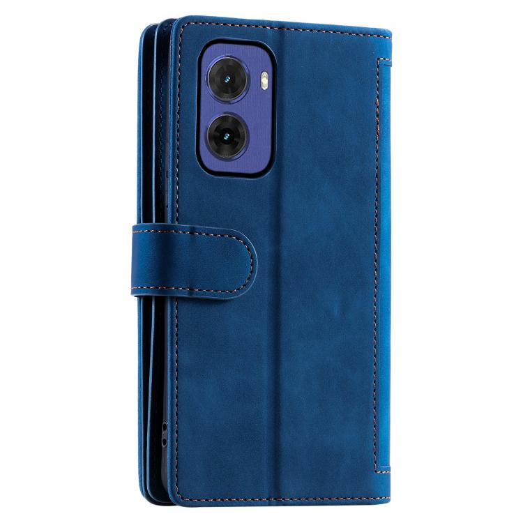 For Motorola Moto G05 Nine Card Zipper Bag Leather Phone Case with Lanyard
