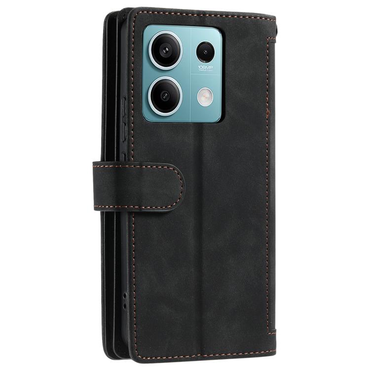 For Motorola Edge 60 Fusion Nine Card Zipper Bag Leather Phone Case with Lanyard