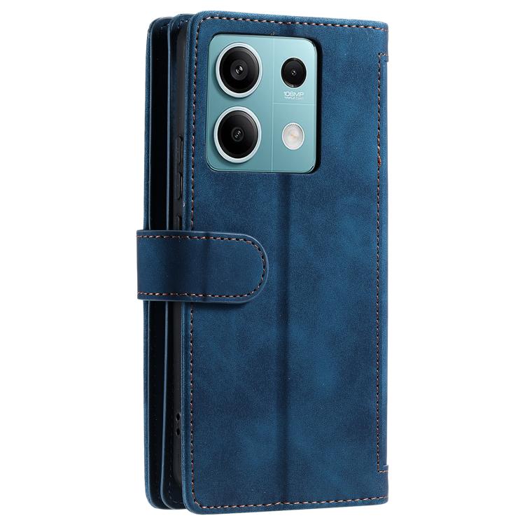 For Motorola Edge 60 Fusion Nine Card Zipper Bag Leather Phone Case with Lanyard