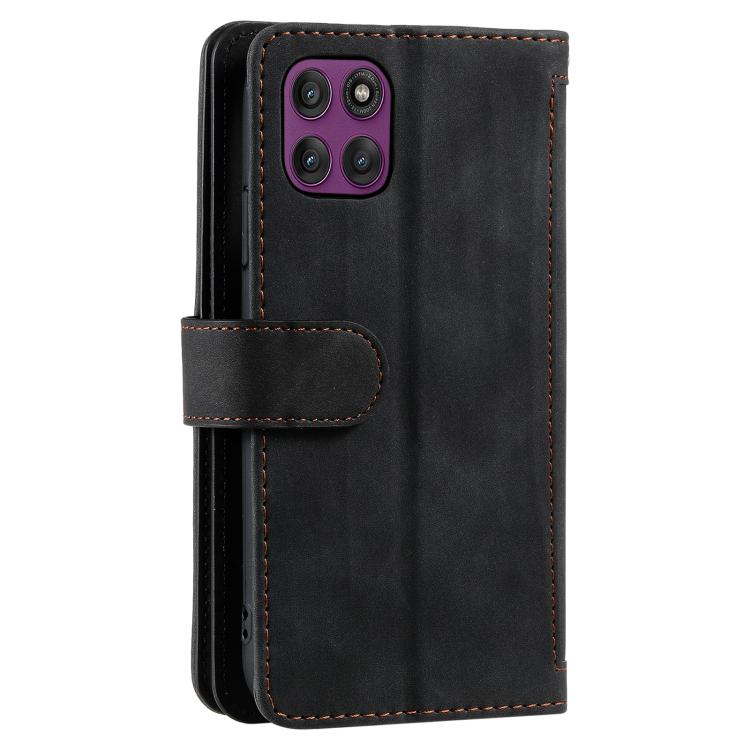 For Motorola Edge 60 Pro Nine Card Zipper Bag Leather Phone Case with Lanyard