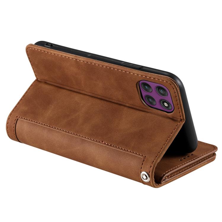 For Motorola Edge 60 Pro Nine Card Zipper Bag Leather Phone Case with Lanyard