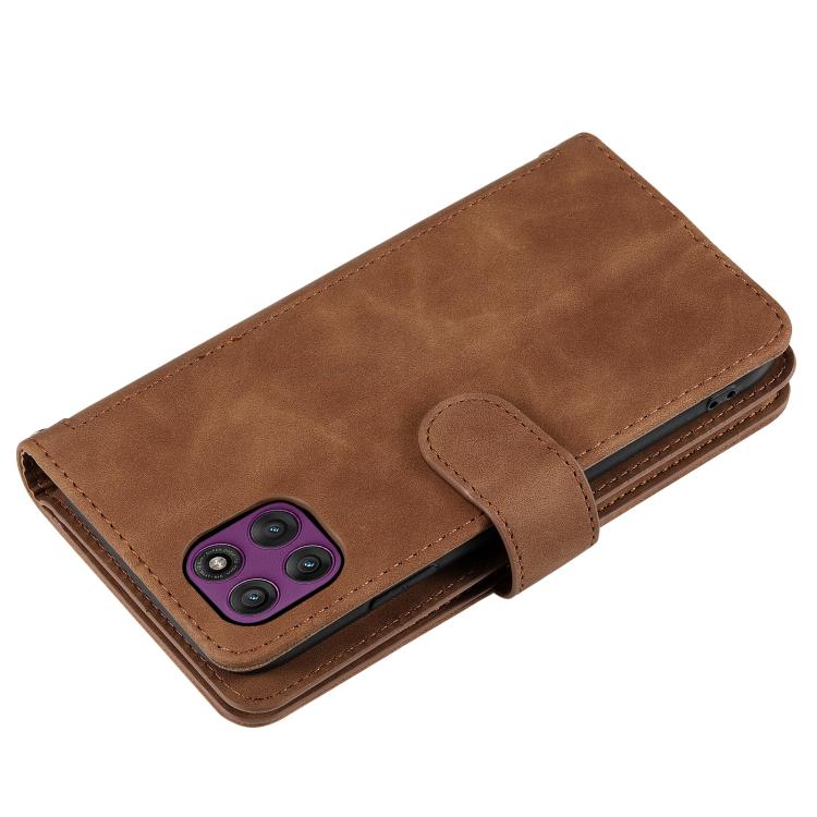For Motorola Edge 60 Pro Nine Card Zipper Bag Leather Phone Case with Lanyard