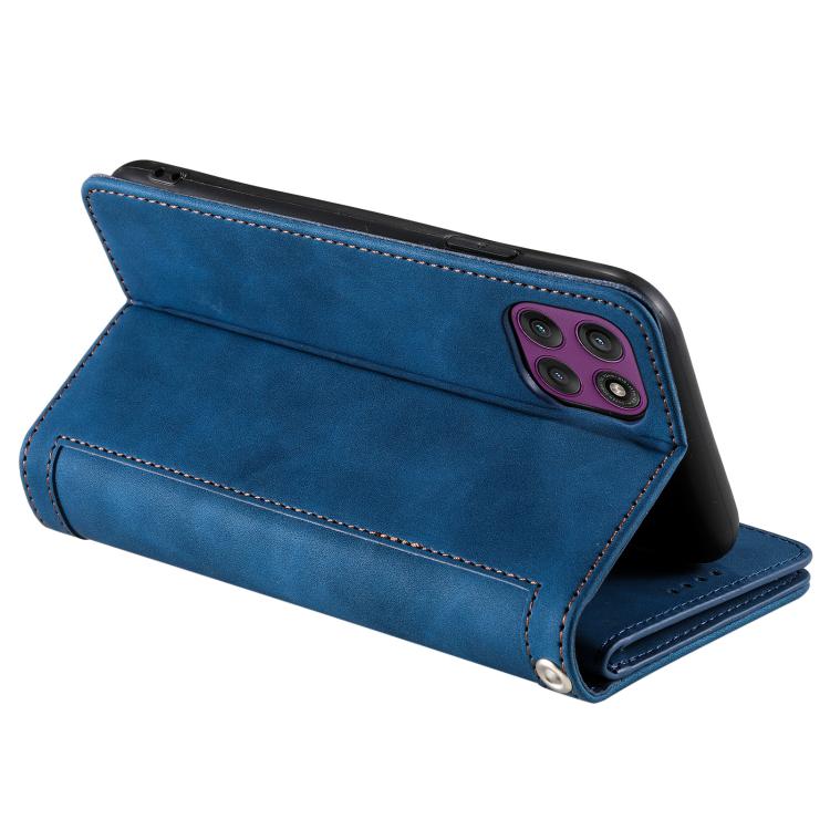 For Motorola Edge 60 Pro Nine Card Zipper Bag Leather Phone Case with Lanyard