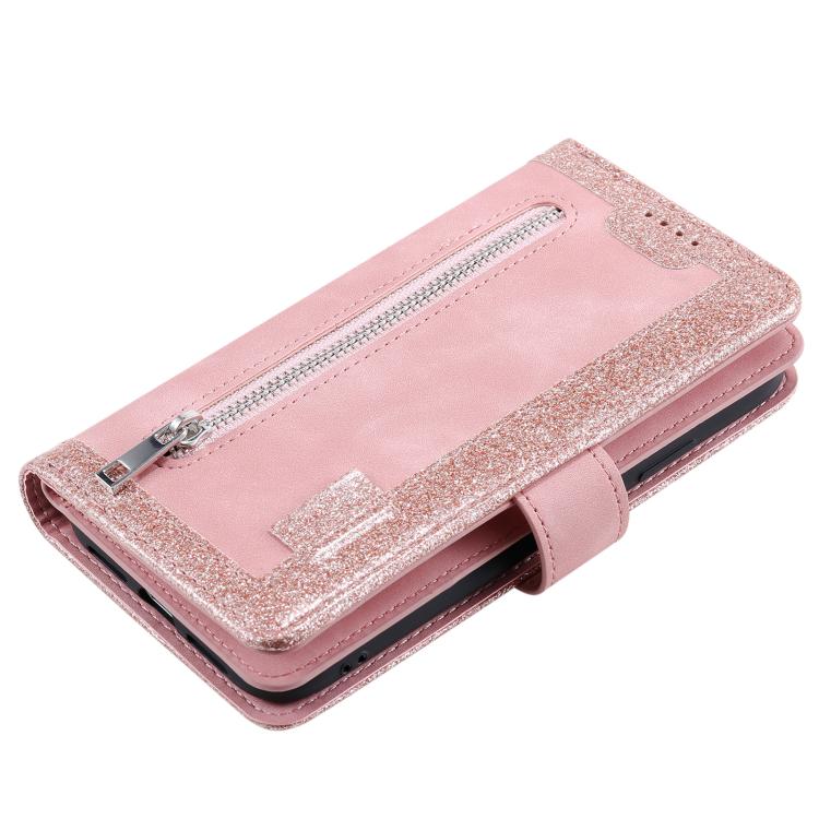 For Motorola Edge 60 Pro Nine Card Zipper Bag Leather Phone Case with Lanyard