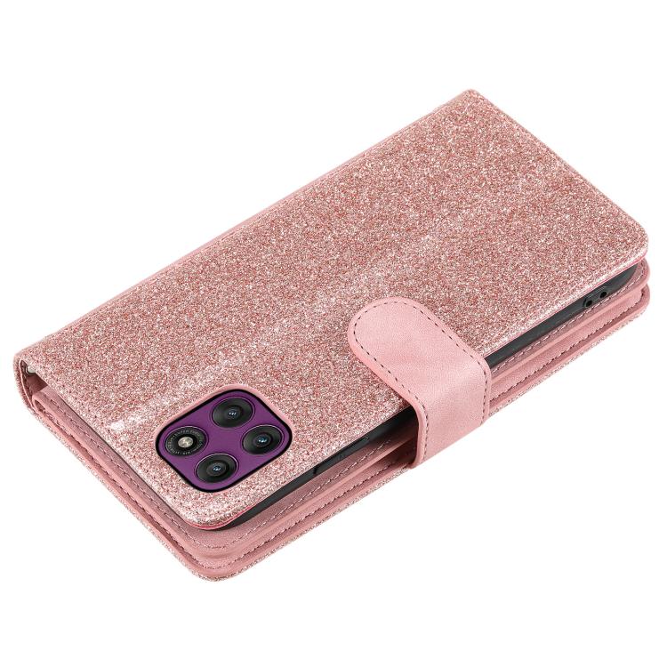 For Motorola Edge 60 Pro Nine Card Zipper Bag Leather Phone Case with Lanyard