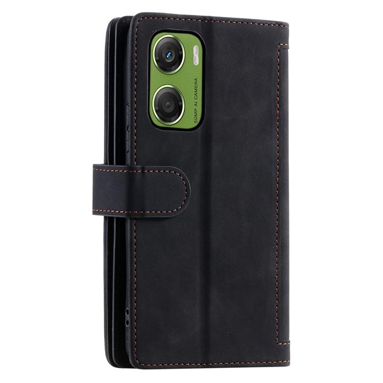 For Motorola Moto G06 4G Nine Card Zipper Bag Leather Phone Case with Lanyard