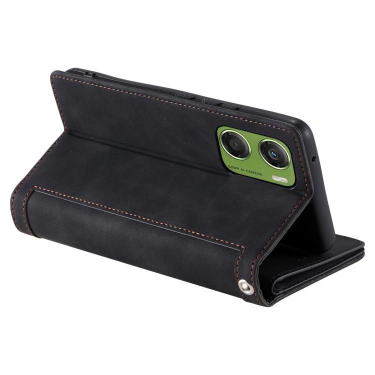 For Motorola Moto G06 4G Nine Card Zipper Bag Leather Phone Case with Lanyard