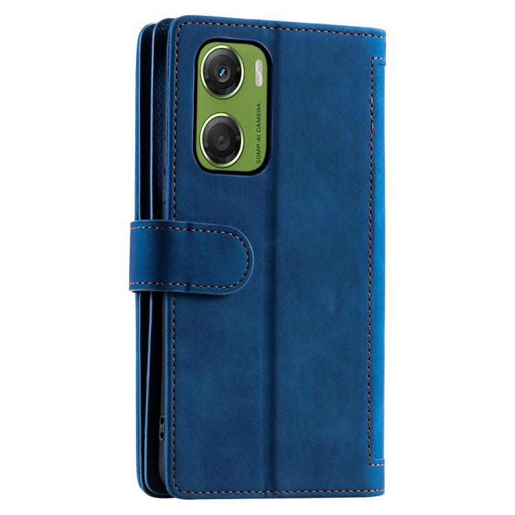 For Motorola Moto G06 4G Nine Card Zipper Bag Leather Phone Case with Lanyard
