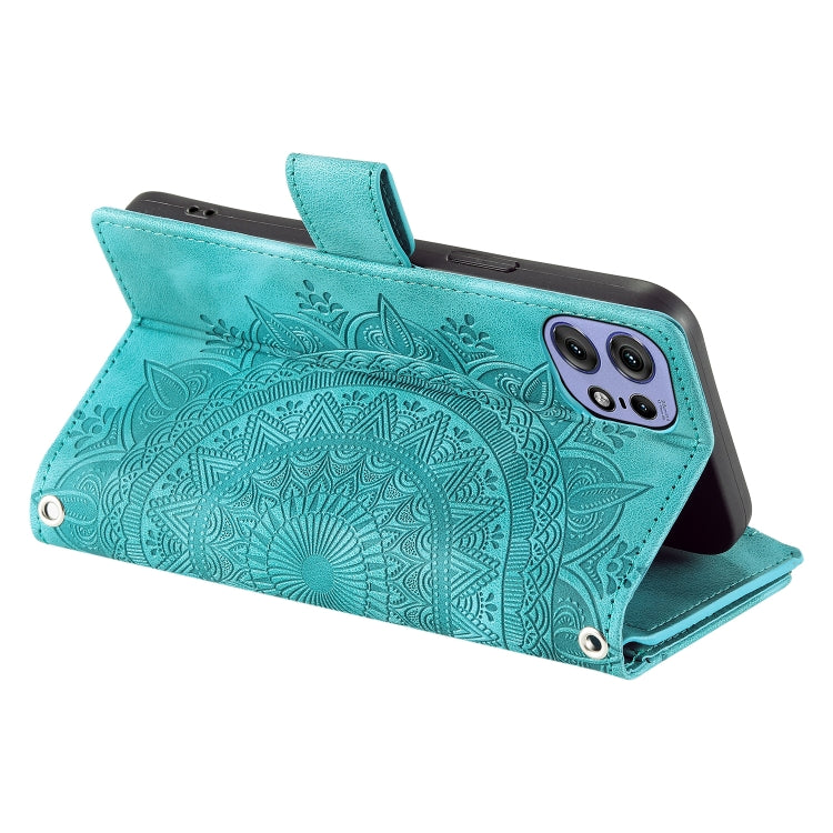 For Motorola Edge 50 Pro Multi-Card Totem Zipper Leather Phone Case