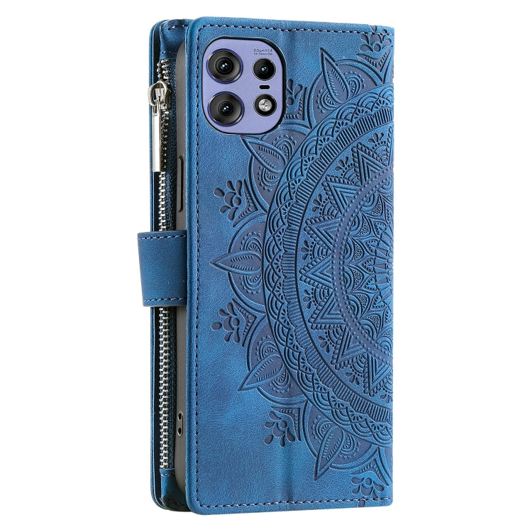 For Motorola Edge 50 Pro Multi-Card Totem Zipper Leather Phone Case