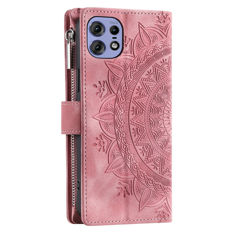 For Motorola Edge 50 Pro Multi-Card Totem Zipper Leather Phone Case