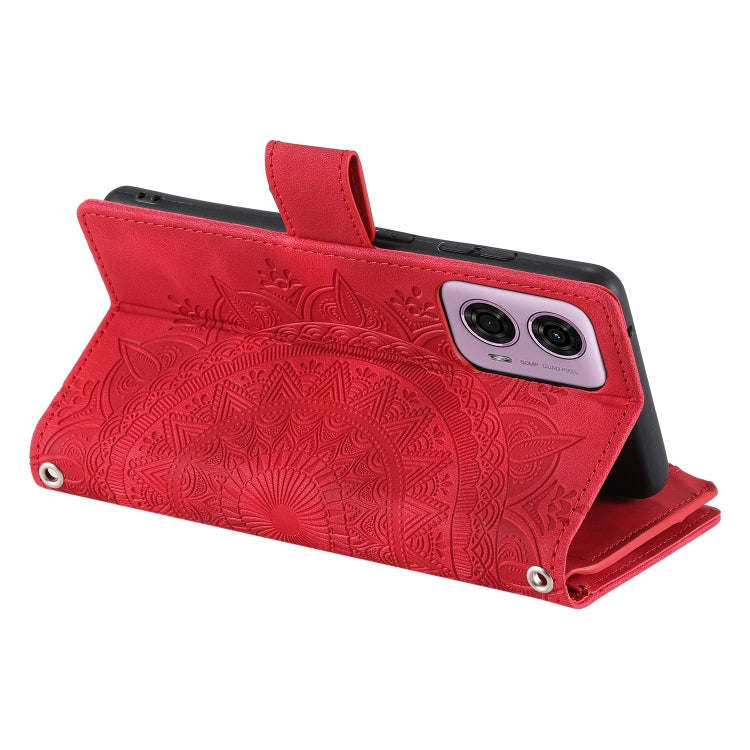 For Motorola Moto G85 Multi-Card Totem Zipper Leather Phone Case